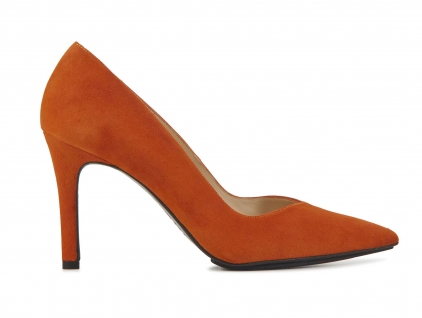 symbool thuis Strak Lodi Lodi Dames Leren Dames Pumps R pump Oranje | Van Zuilen Mode