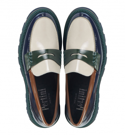 Pertini Pertini Dames Leren Dames Inst instapschoen Blauw Van