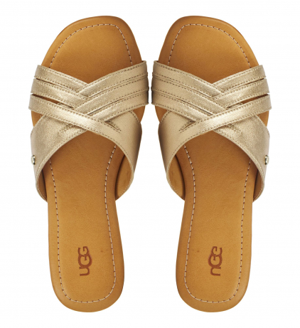 UGG UGG Dames Leren Dames Slippers slippers Goud Van Zuilen Mode