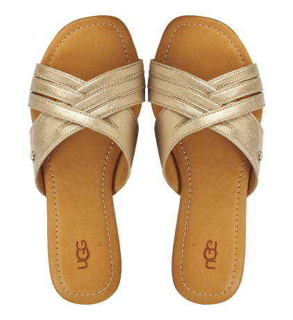 welvaart Opschudding Overstijgen UGG UGG Dames Leren Dames Slippers slippers Goud | Van Zuilen Mode