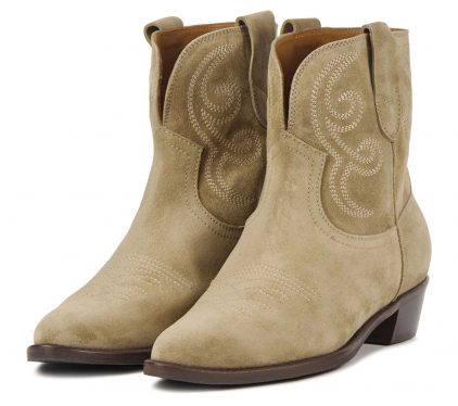 Toral Toral Dames Leren Dames Enkell enkellaarsje Beige Van