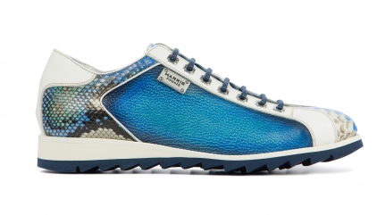 Terminal pantoffel Trojaanse paard Harris Harris Heren Leren Heren Sneak sneaker Blauw | Van Zuilen Mode