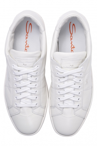 Santoni Santoni Heren Leren Heren Snea sneaker Wit Van Zuilen Mode