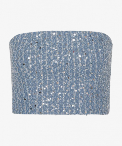 Rotate denim-corset