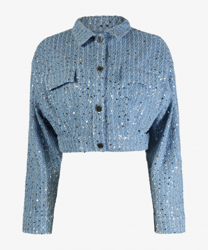 Rotate denim-cropped-biker