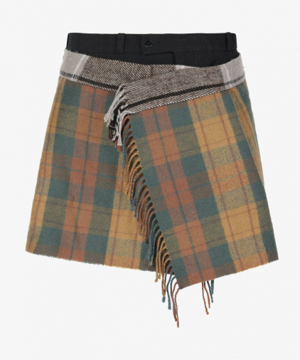 1/off paris skirt-check-scarf