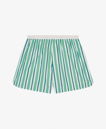 Ganni f8925stripe-cotton-shorts