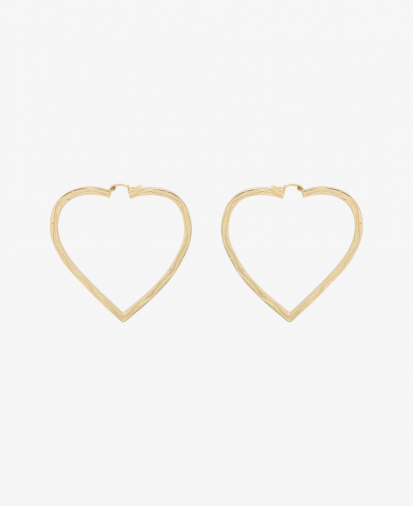Anna + Nina funky-love-hoop-earr