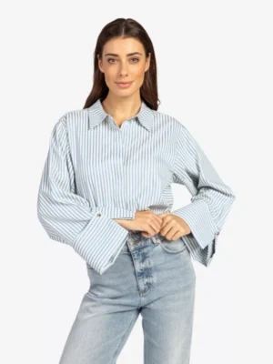 Aaiko Aaiko blouses & tunieken Elda stripe co 516 Blauw