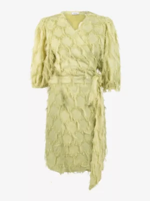Aaiko Aaiko jurken Florica fringe pes 4 Groen
