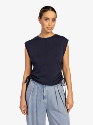 Aaiko Aaiko broeken Frederique tencel te Blauw