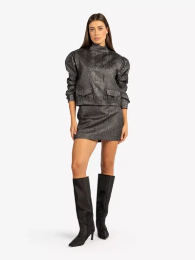 Aaiko Aaiko rokken Nasma metallic pes 3 Grijs