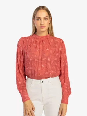 Aaiko Aaiko blouses & tunieken Quinty embroidery vi Rood
