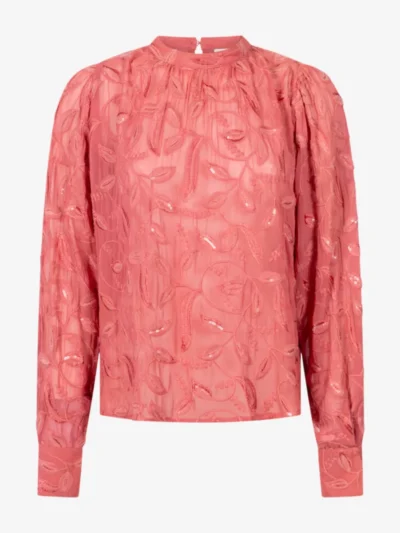 Aaiko Aaiko blouses & tunieken Quinty embroidery vi Rood