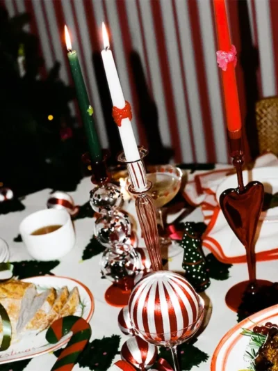 Anna + Nina Anna + Nina accessoires Candy cane striped c Rood