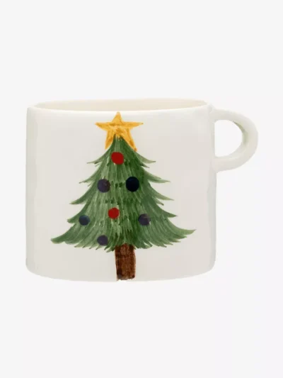 Anna + Nina Anna + Nina accessoires Christmas tree mug Wit