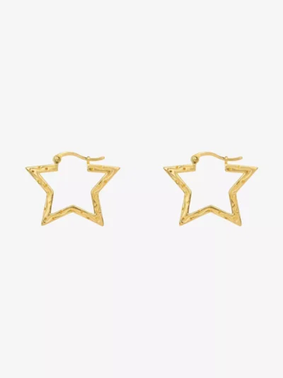Anna + Nina Anna + Nina accessoires Funky star earrings Goud