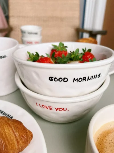 Anna + Nina Anna + Nina accessoires Good morning bowl Beige