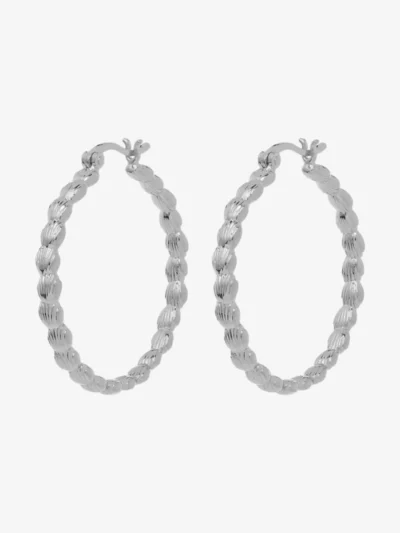 Anna + Nina Anna + Nina accessoires Large madeleine hoop Zilver