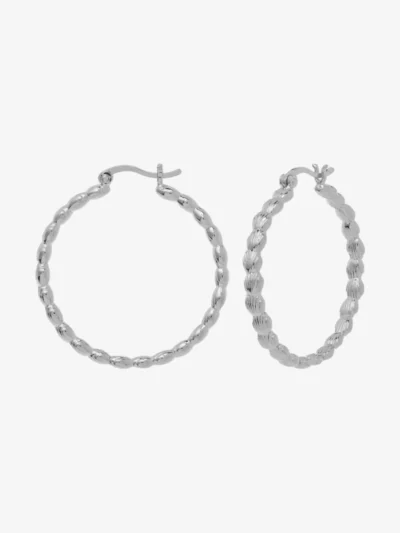 Anna + Nina Anna + Nina accessoires Large madeleine hoop Zilver