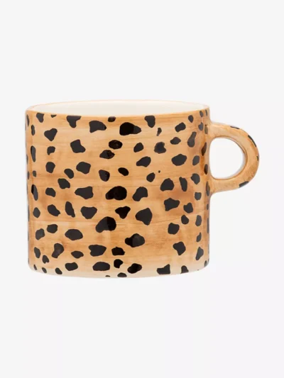 Anna + Nina Anna + Nina accessoires Leopard mug Bruin