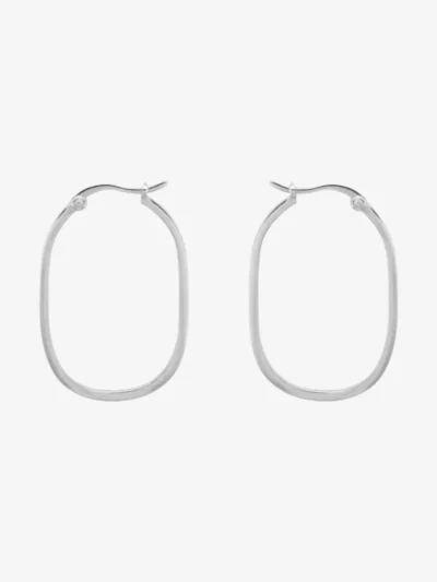 Anna + Nina Anna + Nina accessoires Link hoop earrings Zilver