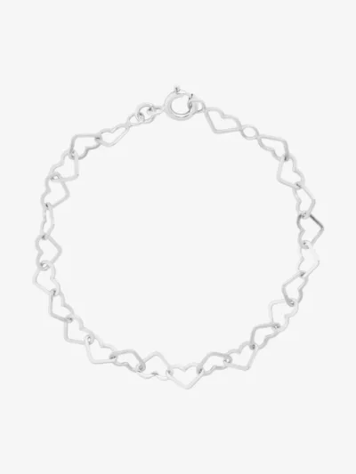 Anna + Nina Anna + Nina accessoires Linked hearts bracel Zilver