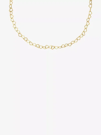 Anna + Nina Anna + Nina accessoires Linked hearts neckla Goud