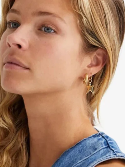 Anna + Nina Anna + Nina accessoires Love city hoop earri Goud