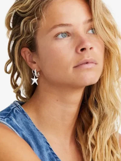 Anna + Nina Anna + Nina accessoires Love city hoop earri Zilver