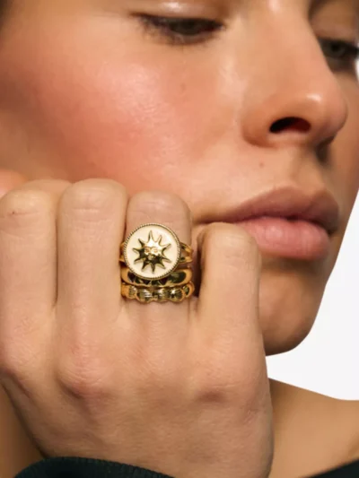 Anna + Nina Anna + Nina accessoires Madeleine ring Goud