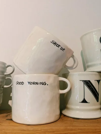 Anna + Nina Anna + Nina accessoires Mug good morning Beige