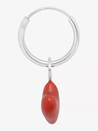 Anna + Nina Anna + Nina accessoires Single heart beat ea Zilver
