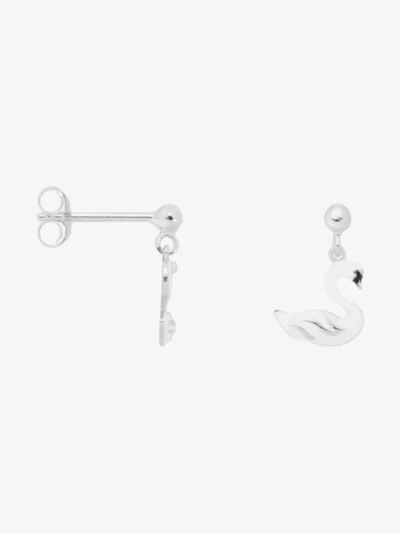Anna + Nina Anna + Nina accessoires Single swan lake ear Zilver