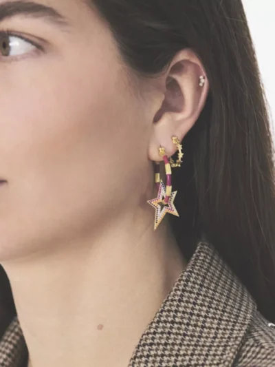 Anna + Nina Anna + Nina accessoires Stars align earring Goud