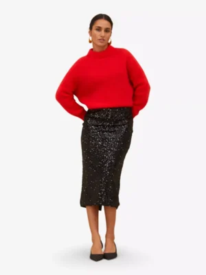 By-Bar By-Bar rokken Luca sequin skirt 24518113 Zwart