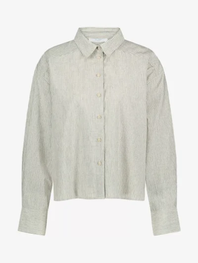 By-Bar By-Bar blouses & tunieken Nima lurex stripe bl Beige