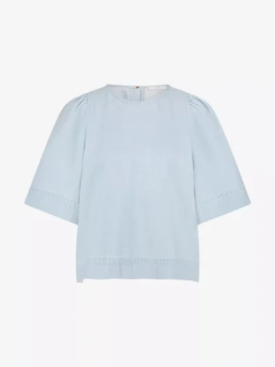 By-Bar By-Bar blouses & tunieken Olivia bleached deni Blauw
