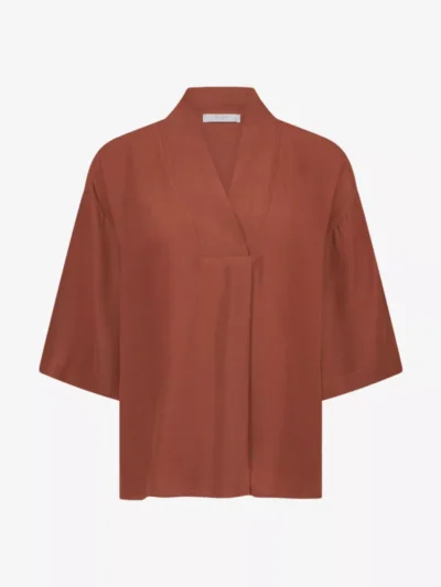 By-Bar By-Bar blouses & tunieken Owen viscose blouse Bruin