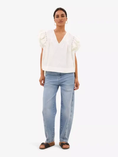 By-Bar By-Bar blouses & tunieken River poplin blouse Wit