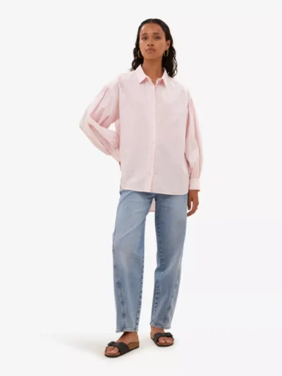 By-Bar By-Bar blouses & tunieken Sarah pink pinstripe Roze