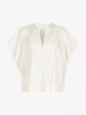 By-Bar By-Bar blouses & tunieken Vina lurex blouse Zilver