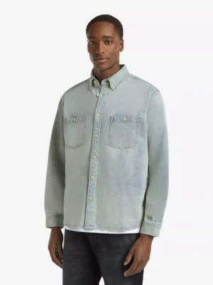 Denham Denham overhemden Ben shirt vrw Blauw