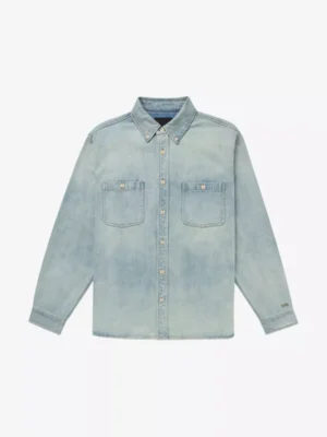 Denham Denham overhemden Ben shirt vrw Blauw
