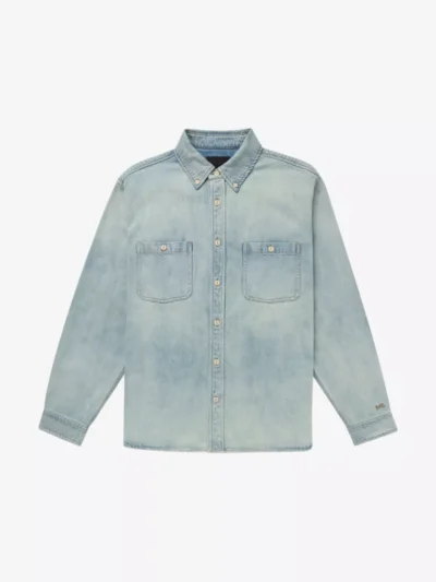 Denham Denham overhemden Ben shirt vrw Blauw