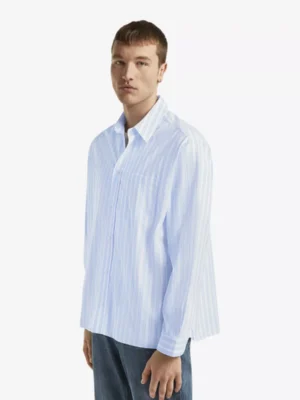 Denham Denham overhemden Noah shirt lcs Blauw