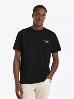 Denham Denham polo & tshirt Painter tee hcj Zwart
