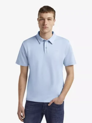Denham Denham polo & tshirt Rich polo lp Blauw