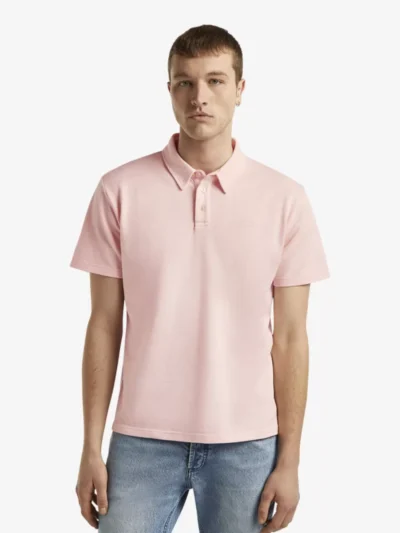 Denham Denham polo & tshirt Rich polo lp Roze