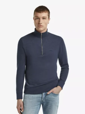 Denham Denham truien & vesten Roger half zip cmj Blauw